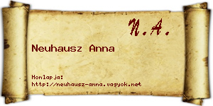 Neuhausz Anna névjegykártya